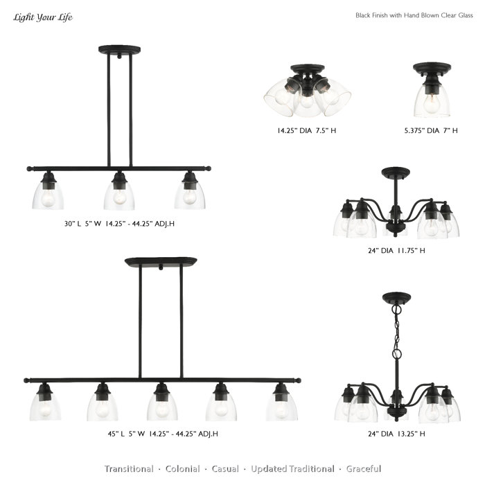 Beachcrest Home Bargas Glass Semi Flush Mount & Reviews Wayfair